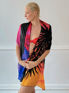 Sun Kissed in Clouds Silk Scarf